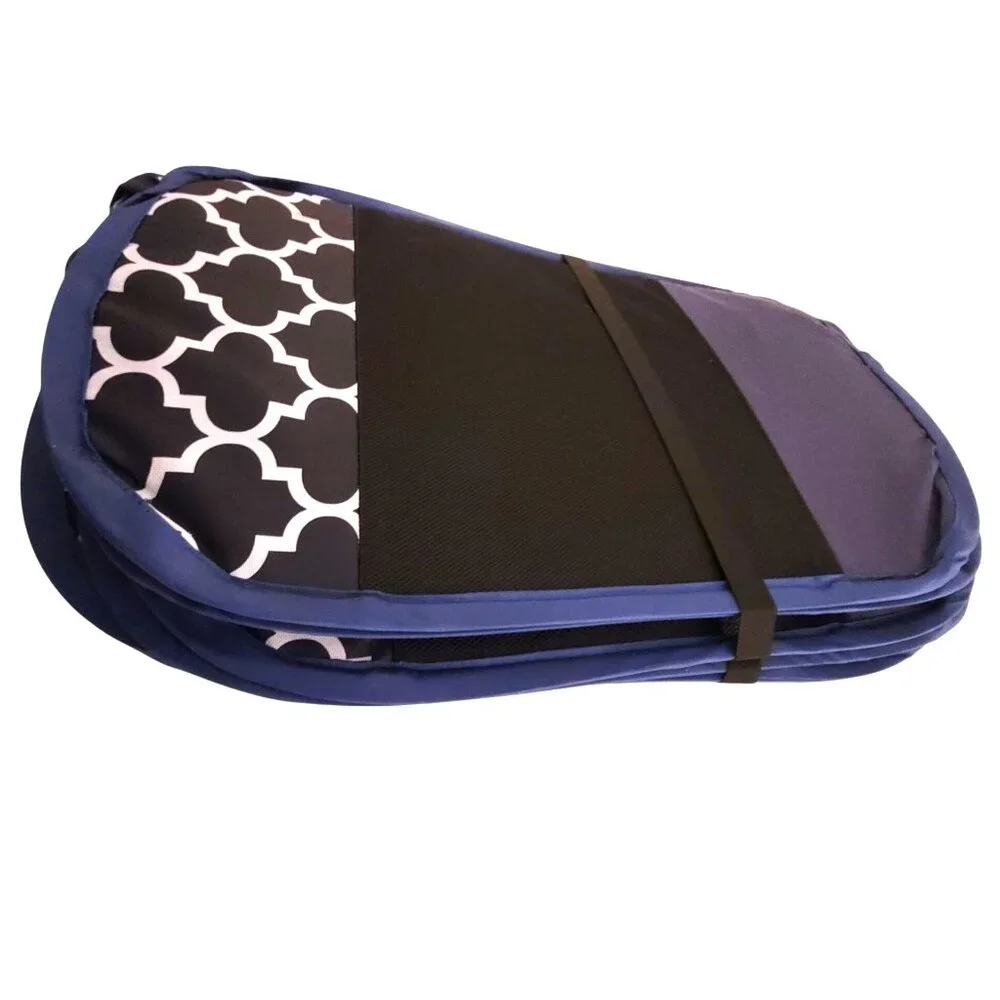 Heart to Tail Foldable Pet Playpen Zippered Mesh Top Navy & White Indoor/Outdoor - Picture 7 of 10